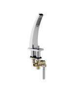 Horus Nouvelle Vague “part of Contemporary Collection - Deck Mounted Pull up Handset with Diverter & Flexible - Satin Brass 40.777-LS