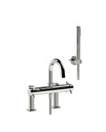Horus Minoé Contemporary Collection - Complete Set : Complete Deck Thermostatic Bath-shower Mixer - Matt Black 47.715-NO