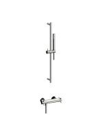 Horus Minoé Contemporary Collection - Complete Set : Exposed Thermostatic Wall Bathshower Mixer - Matt Black 47.795-NO