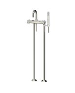 Horus Minoé Contemporary Collection - Complete Thermostatic Bath-shower Mixer with Pipes for Free Standing Bath - Metal Gun 47.798-CF