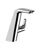 Horus Naja Contemporary Collection - Single Lever Basin Mixer with up and down Drain - Matt Black 48.709-NO