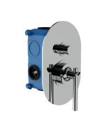 Horus Minoé Contemporary Collection - Concealed Wall Mounted Manual Mixing Shower Valve with Diverter - Metal Gun 49.701-CF