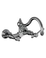 Horus Montmartre Classic Collection - 2 Hole Wall Mounted Kitchen Mixer / No Waste - Polished Nickel 50.102-NB