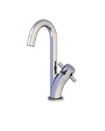 Horus Lave-mains Fleur - Flamme Contemporary Collection - Handbasin Mixer or Handbasin Tap with Progressive Cartridge and Metal Handle - Chrome 60.732-CH