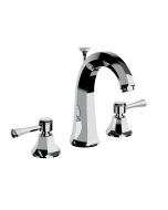Horus Ascott Classic Collection - 3 Hole Bassin Set High Spout with Pop-up Waste, Flexible Hoses - Chrome 65.261-CH