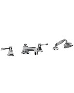 Horus Ascott Classic Collection - 4 Hole Deck Bath/ Shower Set - Polished Nickel 65.466-NB