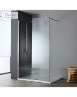 Διαχωριστικό κρύσταλλο ντουζιέρας IWIS Walk-in 70 h.220 ρυθμιζόμενo από 66 έως 68εκ., Devon Clean Glass Inox AISI304 Brushed IWH70C-111