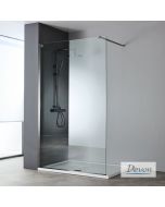 Διαχωριστικό κρύσταλλο ντουζιέρας IWIS Walk-in 80 h.220 ρυθμιζόμενo από 76 έως 78εκ., Devon Clean Glass Inox AISI304 Black Brushed IWH80C-411