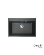 Νεροχύτης Συνθετικός Ένθετος 76x50cm για ερμάριο 80 εκ.Χρώμα Graphite Duralit KZ075-420