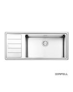 Νεροχύτης Κουζίνας Ανοξείδωτος Linear plus 116x50 Αpell Inox Λείο left  LNP1161L-110