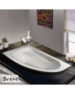 Μπανιέρα Ακρυλική MARINA με σύστημα Υδρομασάζ (0.88hp-6 jet) 160x90 Left, Sirene  White MAR16090W-1