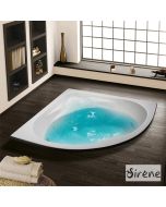 Μπανιέρα Ακρυλική MODENA με σύστημα Υδρομασάζ (0.88hp-6 jet) 120x120, Sirene MOD120W