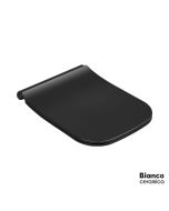 Κάλυμμα Λεκάνης MIZO Slim Soft Close Bianco Ceramica Black Matt MS36SC-401