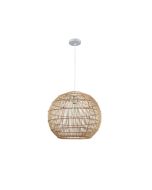 Φωτιστικό Κρεμαστό 36cm Ράταν Φυσικό Μονόφωτο 1xE27 Sun Light NARES-36-N