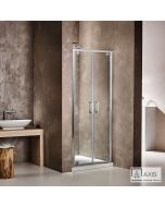 Διπλή Ανοιγόμενη πόρτα ντουζιέρας PIVOT TWIN 80 ύψους 185εκ. ρυθμιζόμενη διάσταση από 87 έως 91εκ., AXIS Clean Glass Chrome P2X90C-100