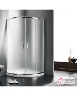 Ημικυκλική καμπίνα ντουζιέρας QUADRANT 80 (77-79εκ.), Starlet Fabric Chrome QS80F-100