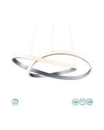 Φωτιστικό Κρεμαστό  Ø60xH150m 27,5w Led 3150lm 3000K Μέταλλο Nickel  Matt Trio Lighting RL Course R32051107