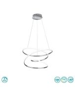 Φωτιστικό Κρεμαστό Ø50xH150cm Led 36w 5100lm 4000K 46cm Ασημί Trio RL Bologna R37051106