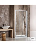 Συρόμενη τριπλή πόρτα καμπίνας ντουζιέρας AXIS 90 ύψους 185εκ.  ρυθμιζόμενη από 87 έως 91εκ. Clean Glass Chrome SL3X90C-100