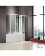 Συρόμενη διπλή πόρτα καμπίνας μπανιέρας AXIS 160 ύψους 140εκ. ρυθμιζόμενη από 157 έως 161εκ. Clear Chrome SLB2X160T-100