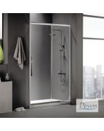 Συρόμενη πόρτα καμπίνας ντουζιέρας High Flow 110 ύψουςεκ.  220 ρυθμιζόμενη από 107 έως 111εκ. Devon Clean Glass Chrome SLFH110C-100