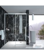 Συρόμενη πόρτα καμπίνας ντουζιέρας  Smooth 110 ύψους 200εκ.  ρυθμιζόμενη από 107 έως 111εκ. Devon Clean Glass Chrome SLM110C-100