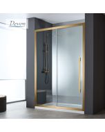 Συρόμενη πόρτα καμπίνας ντουζιέρας Noxx 100 ύψους 200εκ.  ρυθμιζόμενη από 97 έως 99εκ. Devon Clean Glass AISI304 PVD Bronze Brushed SLN100C-221