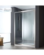 Συρόμενη πόρτα καμπίνας ντουζιέρας Noxx 120 ύψους 200εκ. ρυθμιζόμενη από 117 έως 119εκ. Devon Clean Glass AISI304 Inox SLN120C-111