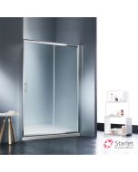 Συρόμενη πόρτα καμπίνας ντουζιέρας Starlet 120 ύψους 180εκ.  ρυθμιζόμενη από 117 έως 121εκ. Fabric Chrome SLS120F-100
