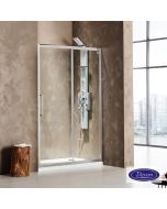 Συρόμενη πόρτα καμπίνας ντουζιέρας Primus Plus 120 ύψους 195εκ. ρυθμιζόμενη από 117 έως 121εκ. Devon Clean Glass Chrome SLT120C-100
