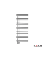 Θερμαινόμενη Πετσετοκρεμάστρα μπάνιου Inox SOLO 120x50 Brushed SOL12050-111