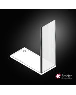 Σταθερό πλαϊνό κρύσταλλο πόρτας ντουζιέρας Starlet Side Panel 70 ρυθμιζόμενη διάσταση από 67 έως 69εκ., Fabric Chrome SPS70F-100