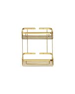 Sanco Shower Baskets Διπλή παραλ/μη Θήκη PVD χρυσό ορείχαλκο γυαλιστερό 00004-PVD-02PL