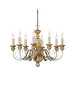 Κρεμαστό Φωτιστικό FIRENZE SP8 Χρυσό Ideal Lux 020839