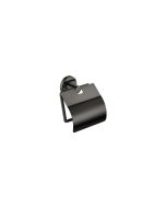 Sanco Gaea Χαρτοθήκη με καπάκι PVD gun metal γυαλιστερό 121217-PVD-05PL