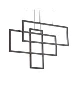 Κρεμαστό Φωτιστικό Πλαίσιο SP RETTANGOLO Μαύρο 3000K Ideal Lux 269382