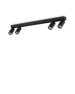 Φωτιστικό Οροφής Προφίλ PL4 Μαύρο Ideal Lux 328195