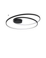 Φωτιστικό Οροφής OZ PL D080 ON-OFF Μαύρο 3000K Ideal Lux 365053