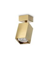 Απλίκα DYNAMITE AP1 SQUARE Ορείχαλκος Ideal Lux 371214