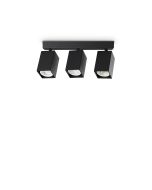Φωτιστικό Οροφής DYNAMITE PL3 LINEAR SQUARE Μαύρο Ideal Lux 371276