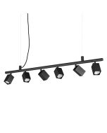 Κρεμαστό Φωτιστικό DYNAMITE SP6 SQUARE Μαύρο Ideal Lux 371412