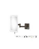 Sanco LED Cosmetic mirrors Μεγεθυντικός καθρέπτης x3 με LED Σκούρο μπρονζέ ματ MRLED-301-DM25