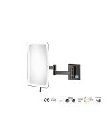 Sanco LED Cosmetic mirrors Μεγεθυντικός καθρέπτης x3 με LED PVD gun metal γυαλιστερό MRLED-301-PVD-05PL
