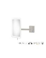 Sanco LED Cosmetic mirrors Μεγεθυντικός καθρέπτης x3 με LED Γκρι τσιμέντου ματ MRLED-305-M104