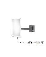 Sanco LED Cosmetic mirrors Μεγεθυντικός καθρέπτης x3 με LED PVD gun metal βουρτσιστό MRLED-305-PVD-05BR