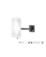 Sanco LED Cosmetic mirrors Μεγεθυντικός καθρέπτης x3 με LED PVD gun metal γυαλιστερό MRLED-305-PVD-05PL