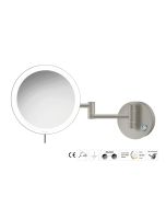 Sanco LED Cosmetic mirrors Μεγεθυντικός καθρέπτης x3 με LED Γκρι τσιμέντου ματ MRLED-701-M104