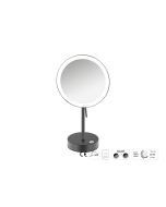 Sanco LED Cosmetic mirrors LED Επικαθήμενος Καθρέπτης μεγεθυντικός x3 Σκούρο γραφίτη MRLED-903-122
