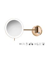 Sanco LED Cosmetic mirrors LED Καθρέπτης μεγεθυντικός x3 usb charging PVD θερμό μπρονζέ γυαλιστερό MRLED-905-PVD-01PL