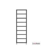 Θερμαινόμενη Πετσετοκρεμάστρα μπάνιου Inox TEMPO 150x50 Black Brushed PVD TEM15050-411